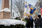 The UB Police Honor Guard presents the colors at the Fillmore gravesite.