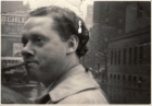 Poet Dylan Thomas in New York City during his final U.S. reading tour in 1953. These unattributed photos are part of the Dylan Thomas Collection in the UB Poetry Collection.
