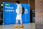 UB Libraries pickup locker system outside the Lockwood Memorial Library.