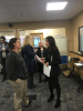 Clinical Professor Jan Jones, School of Nursing, and other faculty in discussion during November 2018 Poster Session event.