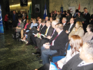 Seated audience of a presentation at the 2011 Albany Caucus
