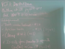 Notes on blackboard in dental lab