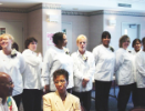 Newly-pinned dental assisting students pose for a group photo