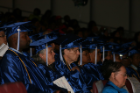 Graduates waiting to receive their degrees