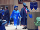 Graduate proudly walks off stage