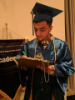 Graduate with clipboard