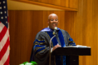 Julius Gregg Adams speaks at the UB Educational Opportunity Center's (UBEOC) 44th Annual Commencement on May 24, 2017 in Slee Hall. Photographer: Meredith Forrest Kulwicki