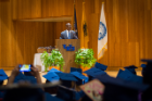 Buffalo Mayor Byron Brown speaks at the UB Educational Opportunity Center's (UBEOC) 44th Annual Commencement on May 24, 2017 in Slee Hall. Photographer: Meredith Forrest Kulwicki