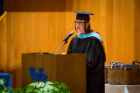 Margot Keysor speaks at the UB Educational Opportunity Center's (UBEOC) 44th Annual Commencement on May 24, 2017 in Slee Hall. Photographer: Meredith Forrest Kulwicki