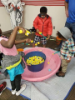 Kids play Fish in a Barrel