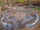 An aerial view of the structure, which measures 60 feet in diameter. Photo: Mark Adams and Douglas Levere
