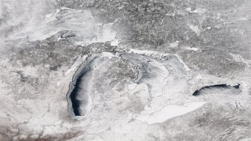 古代氷山の痕跡から逆向き雪帯を解明（Buffalo without lake-effect snow? Ancient iceberg scratches reveal a reverse snowbelt）