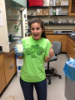  Deena excited to analyze milk samples, 2014