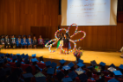 UB's 20th Annual ALANA Celebration of Achievement was a festive event, with lively performances by student groups. Here, members of the Filipino American Student Association take their turn on stage.