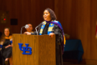 UB alumna Nicole Lee, a human rights expert and co-founder of the Black Movement Law Project, delivered the keynote address at UB's 20th Annual ALANA Celebration of Achievement.