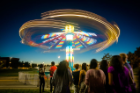 Carnival-goers wait their turn to take a spin. Photo: Douglas Levere
