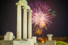 The traditional homecoming fireworks display. Photo: Douglas Levere