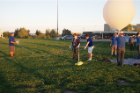 Students will track the balloon by downlinking its GPS position to the ground over a radio. 