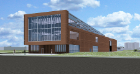 Student rendering of UB Police headquarters, called the Green Gateway and located on the Solar Strand site at the Flint Road entrance to the North Campus.