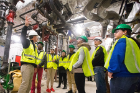 Students get an inside look at the building's infrastructure.