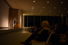 The festival's keynote address took place in the auditorium of the Albright-Knox Art Gallery. Photo: Meredith Forrest Kulwicki 
