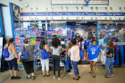 The final stop at orientation: selecting some UB gear at Campus Tees.