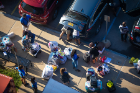Move-in weekend, as seen from above. Photo: Douglas Levere