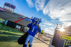 Victor E. Bull arrives at Ladd-Peebles Stadium for the Dollar General Bowl game against the Troy Trojans.