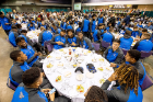 Players enjoy their meal during the Dollar General Bowl Mayor's Luncheon.