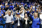 UB fans cheer on the Bulls in their victory over ASU in the first round of the NCAA Tournament. Photo: Dave Crenshaw