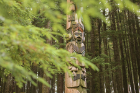 A totem in the small village of Kasaan.