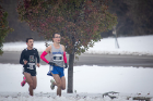 Caleb Covell, right, a senior from Rochester, tackles the course. Covell was recently named MAC Men's Scholar Athlete of the Week. Photo: Meredith Forrest Kulwicki