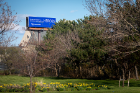 Space on this billboard along the Kensington Expressway near Michigan Avenue was purchased by UB's Academic Health Center to recognize health care workers on the front lines of the COVID-19 pandemic.