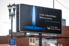 The School of Nursing arranged for space on this billboard at Michigan Avenue and Broadway to mark National Nurses Month. It will be on view through May 24.