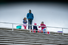 The bleachers, too, provided a nice spot for a family picnic. Photo: Douglas Levere