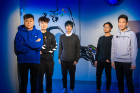 UB’s esports club A team (from left): Derek Yu, Haopeng He, Huang Li, Yinuo Chen and Jason Seet. 