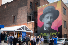 UB held a news conference on June 14 to unveil a new mural of renowned Irish author and poet James Joyce in downtown Buffalo.