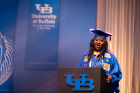 Josephina Nimarko was the second student speaker. She served as president of the Black Student Union.