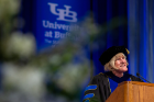 Dean Robin G. Schulze delivers her remarks. Photo: Meredith Forrest Kulwicki