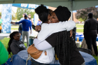 At the tailgaters, UB alumni had a chance to rekindle old friendships. Photo: Meredith Forrest Kulwicki