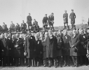 Chancellor Samuel P. Capen speaks at the dedication of Rotary Field on Oct. 28, 1922.