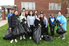 The students picked up a lot of trash and made an impact on their community.