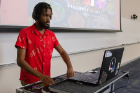 First-year student Shyon Small, also known as DJ Ruption, was the DJ for the night.