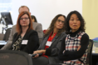 Plenary panel members included Lauren Derhodge (UB Psychiatry), Tildabeth Doscher (UBMD), and Enki Yoo (UB Geography)