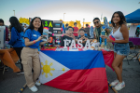 Members of the Filipino-American Student Association pose for a photo. 
