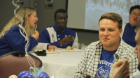 Current band members and alumni gathered to celebrate 100 years of the UB Marching Band.