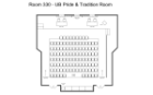 Floor plan of 330 Student Union - Pride and Tradition Room