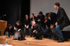 The Buffalo Chips (UB's all-male acapella group) entertain the audience with a spirited performance.