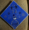 "To showcase the hard work and dedication to my undergraduate career in chemistry, I designed my cap to properly embody that spirit. Representing myself through my major is my way of showing my university true blue pride" -Alyssa Gomez, Honorable Mention