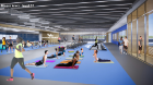 fitness area - level 2, proposed rendering wellness and recreation center, North Campus.